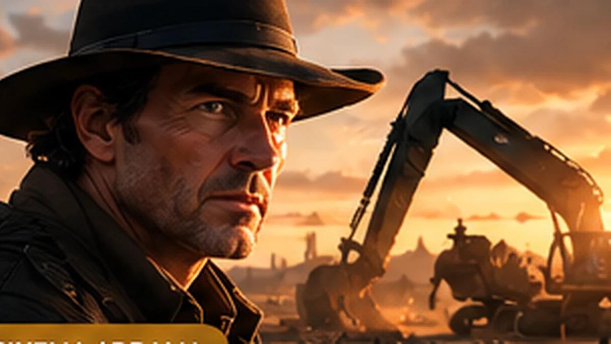 Cinematic desert drama concept illustration, not an official film still