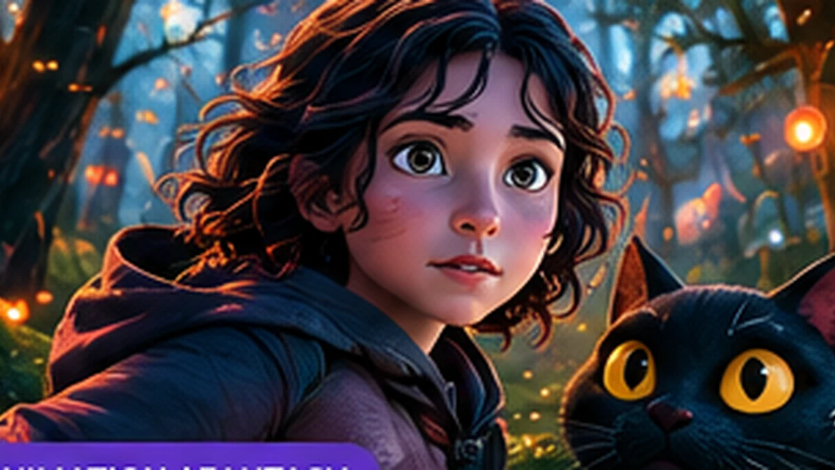 Cinematic fantasy concept illustration of an enchanted forest