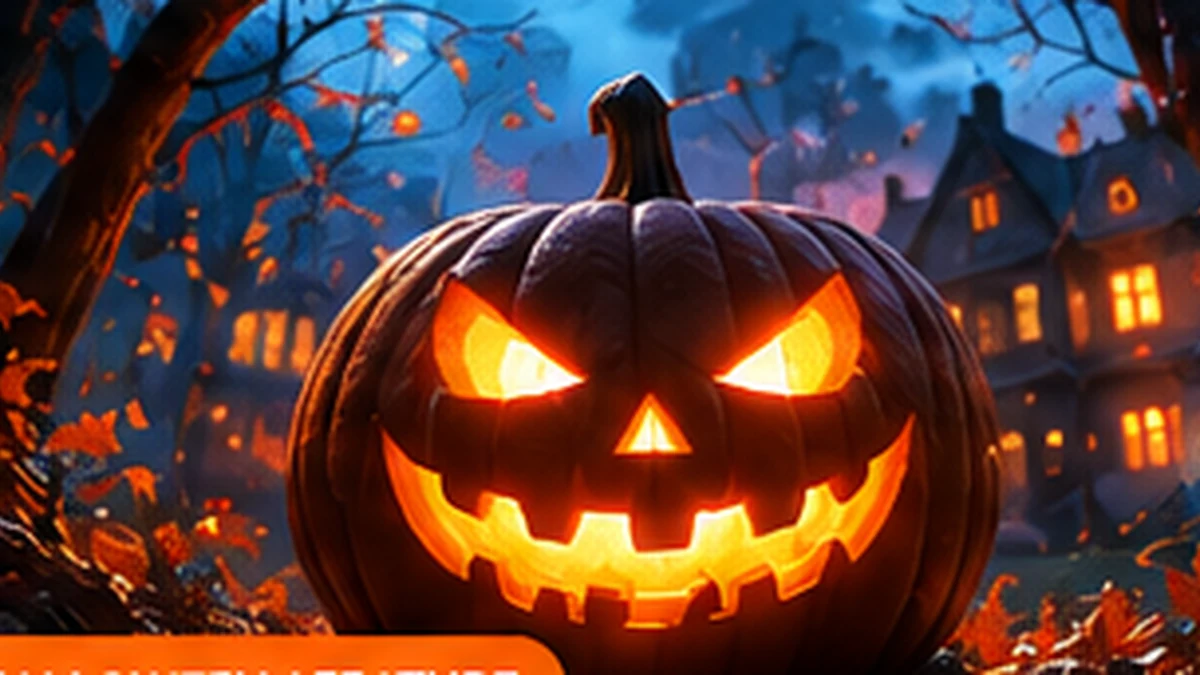 Cinematic Halloween concept illustration for upcoming movie coverage